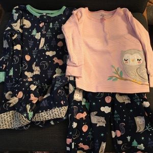 Bundle of Carter’s 18M Woodland Pajamas